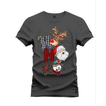 Imagem de Camiseta T-shirt De Natal Hohoho Personagens Do Natal Camisa Em Algodã