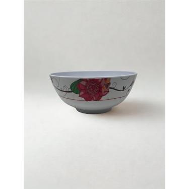 Imagem de USA HomeMax Tigela de sopa de melamina de 20,32 cm com padrões variados multiuso - 6 unidades