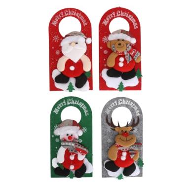 Imagem de Generic Pingentes de Maçaneta de Porta de Natal Lindos Desenhos Animados Enfeites Decorativos de Maçaneta para Casa de Natal 4 Peças