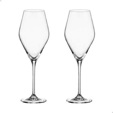 Imagem de Taça de Cristal Bohemia Para Vinho Branco 470 ml Loxia 2 Peças - Bohem
