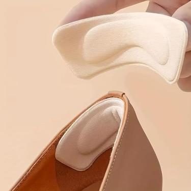 Imagem de 6 pares de palmilhas de almofada grossas, antiderrapante, forro de espuma para absorção de choque, botas de salto alto, sapatos sociais o dia todo, confortável, preto, bege, material durável e