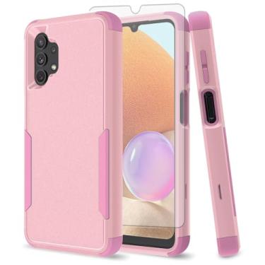 Imagem de Asuwish Capa de celular para Samsung Galaxy A32 5G 2021 16.5 cm capa de celular com protetor de tela e carregamento sem fio suporte rígido de três camadas Defender M32 G5 A 32 32A S32 SM-A326U A326U