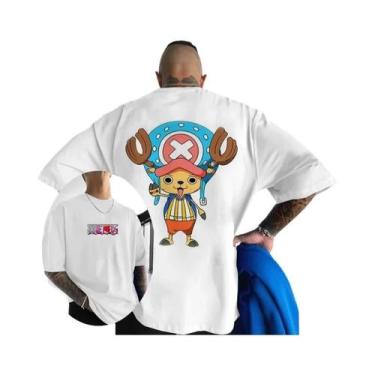 Imagem de Camiseta Gráfica Oversized Masculina Luffy Zoro Verão Y2k Algodão Casu