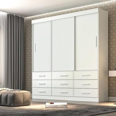 Imagem de Guarda Roupa Casal 3 Portas 9 Gavetas New Star Salleto Moveis