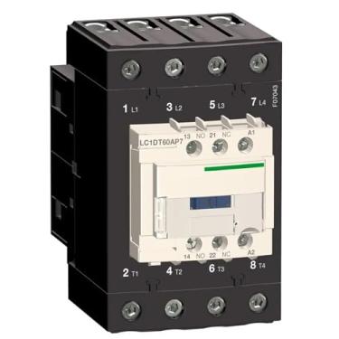 Imagem de Contator LC1DT60AB7 4P AC1 60A 24V 50 / 60Hz um aberto e um fecho sem supressão de surto integrada