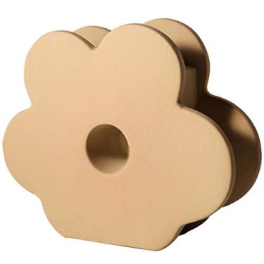 Imagem de Vaso bonito em forma de flor, vasos de cerâmica criativos, ornamentos de sala de estar nórdicos, centros de mesa de jantar modernos, para aniversário de casamento (cor: bege)