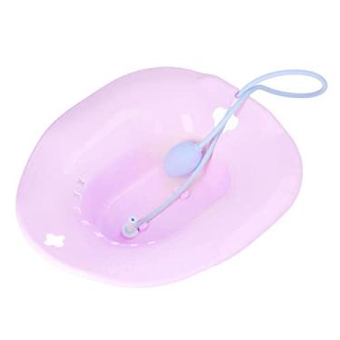 Imagem de TOPINCN Banho de Assento para Assento Sanitário Pós-parto e Cuidados Com Hemorróidas, Bacia Universal de de Banho Sem Agachamento Com Descarga para Idosos e Mobilidade Limitada (Roxa)