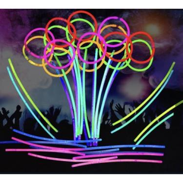 Imagem de Tubo De Pulseira Neon Coloridas Para Festa Balada Casamento Debutante 