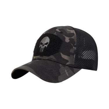Imagem de Boné De Beisebol Unissex Ajustável Com Bordado De Caveira, Respirável,