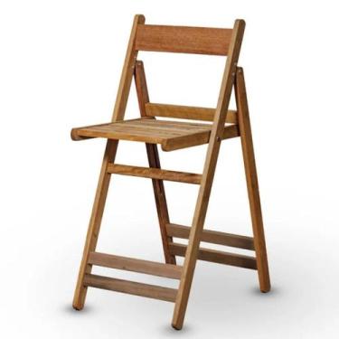 Imagem de Cadeira Bistrô Dobrável em Madeira Nobre Maciça - Marcenaria Real