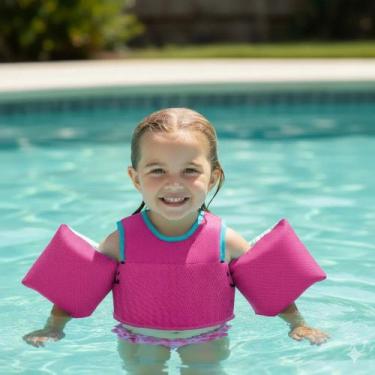 Imagem de Boia Colete SalvaVidas Infantil Flutuador Não Fura Até 25kg Kids Segur