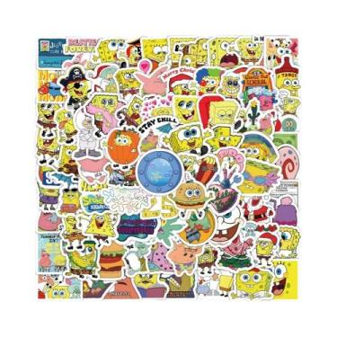 Imagem de Adesivos Kawaii Do Bob Esponja, 100 Peças, À Prova D'água, Para Decora
