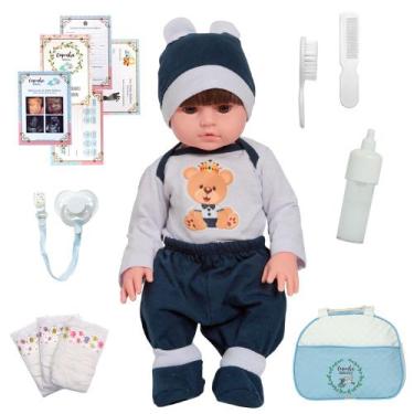 Imagem de Boneco Reborn Realista Arthur Com Conjunto Ursinho Fofo - Cegonha Rebo