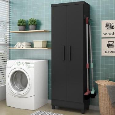 Imagem de Armario Organizador Multiuso 879 Com Suportes - Qmovi, Preto Fosco