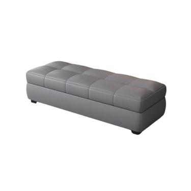 Imagem de Baú De Armazenamento Porta-malas De Armazenamento Caixa De Armazenamento Grande Banco De Sapatos De Entrada Para Sala De Estar Quarto(Light gray,110x40x40cm)