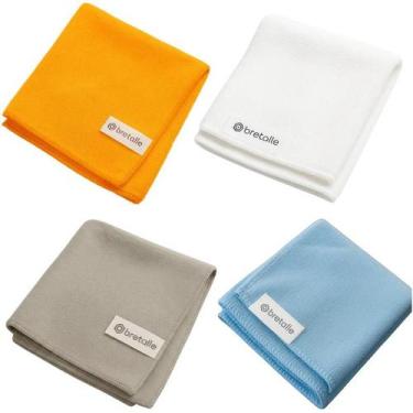 Imagem de Kit 5 Pano Toalha Microfibra Limpeza Casa Automotivo 40x40cm Colorido 