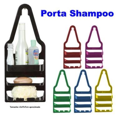Imagem de Porta Shampo - Suporte Para Shampoo e Sabonete Triplo - Xampo Shampoo 
