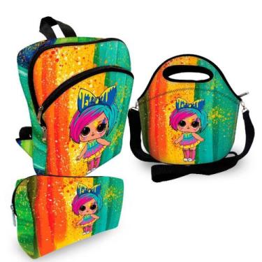 Imagem de Kit Escolar Plus com Mochila Plus + Lancheira + Necessaire Plus - ISOP