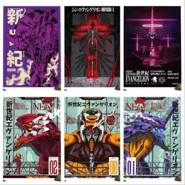 Imagem de Conjunto de pintura de pôster EVA Anime Wall Art 40x60cm (6 unidades)