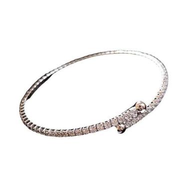 Imagem de Pulseira De Cobre Banhada a Ouro Com Zircônia Em Nó, Minimalista, Femi