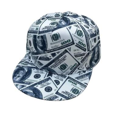 Imagem de Boné de beisebol de poliéster de aba plana, boné de caminhoneiro com e