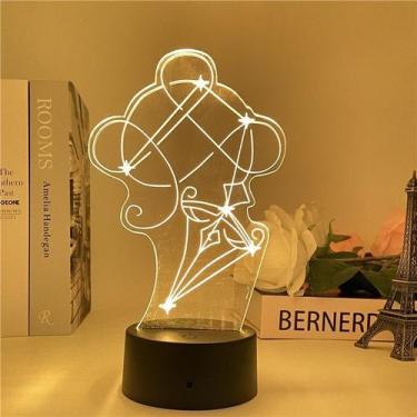 Imagem de Luz noturna Genshins afeta a mudança de cor do LED 3D Keqings - Yiweis