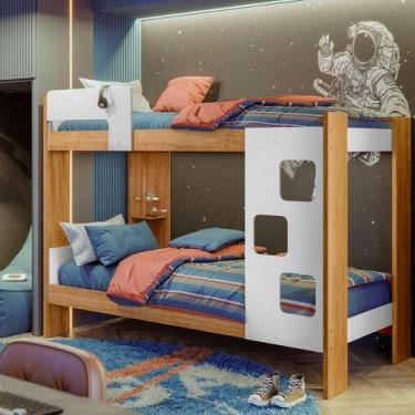 Imagem de Beliche Infantil Escadas Moderna Portofino - MobiBaby