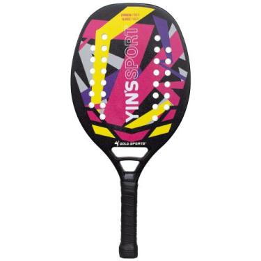 Imagem de Raquete Beach Tennis Gold Sports Yins Convoy carbon Pro Advance, Único