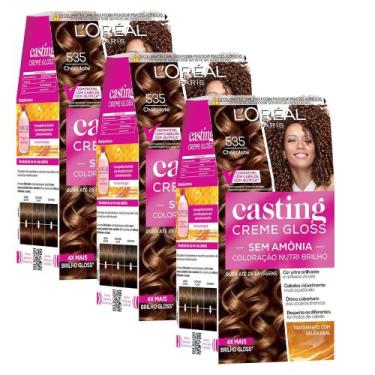 Imagem de Kit 3 Tinturas Casting Creme Gloss - Chocolate 535