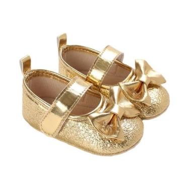 Imagem de Sapatos De Princesa Com Laço Para Meninas, Solado De Tecido Macio, Con