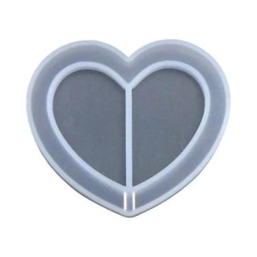 Imagem de Conjunto De Moldes De Silicone Para Porta-Retratos Em Formato De Coraç