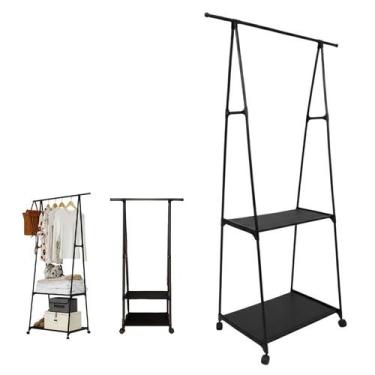 Imagem de Rack de Roupas Arara Sapateira Cabideiro Closet Guarda Roupa Movel Pra