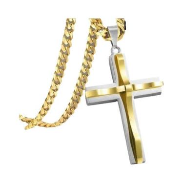 Imagem de Colar Masculino Hip Hop Com Pingente De Cruz, Joia Da Moda, Acessório 