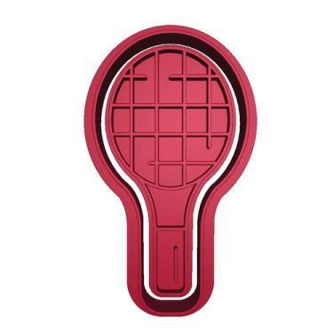 Imagem de Cortador Biscoito Raquete Tênis Esporte Quadra - DOCEIMPRESSO,  7cm