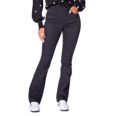 Imagem de Calça de Sarja Feminina Max Denim Flare Premium Preto-Feminino