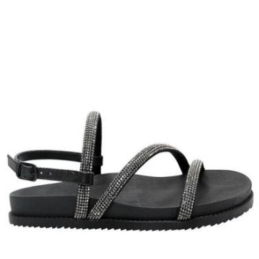 Imagem de Sandalia Anacapri Rasteira Brilho Preta-Feminino