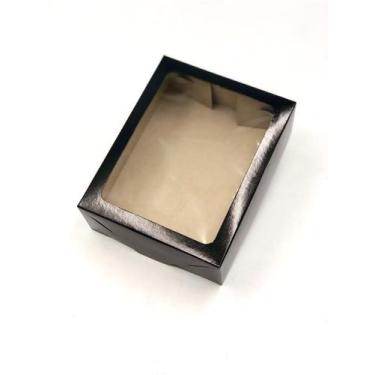 Imagem de 20 Caixas com visor para Kit de Cosméticos 19x15x6cm Cor:Preta - Kaiam
