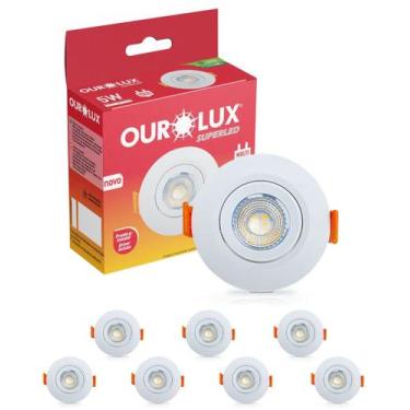 Imagem de 8 Spot Super Led Redondo de Embutir Bivolt 5w Cor da Luz Branco Neutro