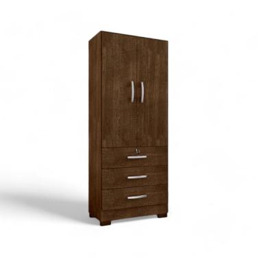 Imagem de Guarda Roupa Solteiro Roupeiro Paris 2 Portas 2 Gavetas Malbec Framar