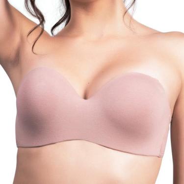 Imagem de Sutia Sem Alça Com Bojo Moldado Sustentação Duloren, Castanho, 40