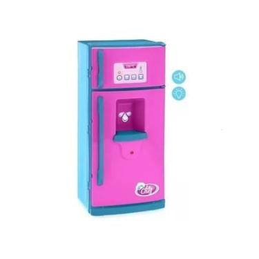 Imagem de Geladeira Infantil Som E Luz - Usual Brinquedos Rosa