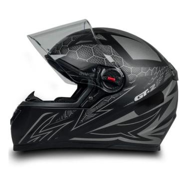 Imagem de Capacete Para Moto FW3 Com Narigueira Modelo Gt2 Integral Cor Preto Fo