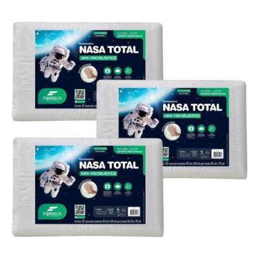 Imagem de Kit 3 Travesseiros NASA Total Viscoelástico Médio de 11cm - Fibrasca