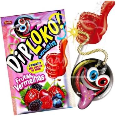 Imagem de Pirulito Explosivo Dip Loko Boom Frutas Vermelhas 15UnX11g