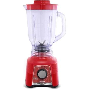 Imagem de Liquidificador Power Mix 700W com Jarra 2,5L Limpa Fácil com Lâminas Removíveis Vermelh...