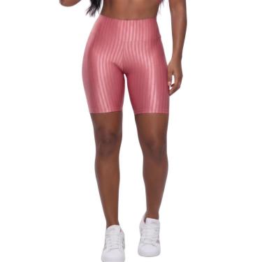 Imagem de Bermuda Fitness New Zig 3D Vekyo Poliamida Cós Alto Roupa Para Academia Treino Moda Fem...