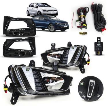 Imagem de Kit Farol Auxiliar de Milha Polo 2017 2018 2019 2020 2021 2022 2023 c/