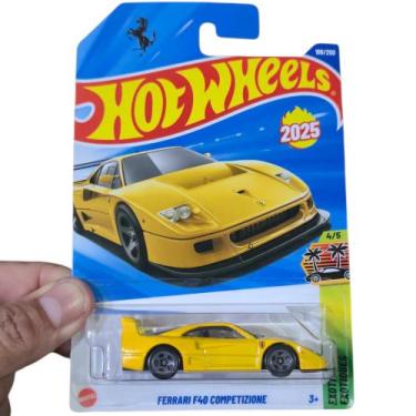 Imagem de Ferrari F40 Competizione Amarela Exotics 4/5 Wheels 2025 JBB92 - Hot W