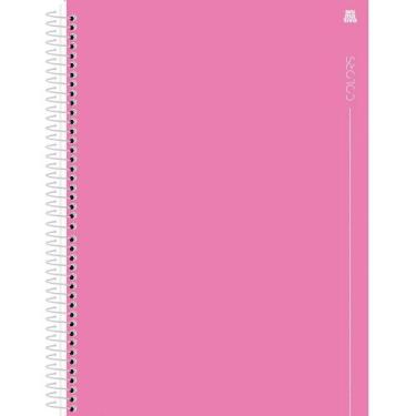 Imagem de Caderno Universitário 1 Matéria Capa Dura 80F Colors ANIMATIVA, Rosa