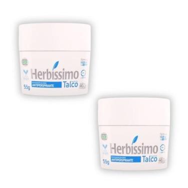 Imagem de Kit 2 Desodorante Herbíssimo Creme Talco 55g